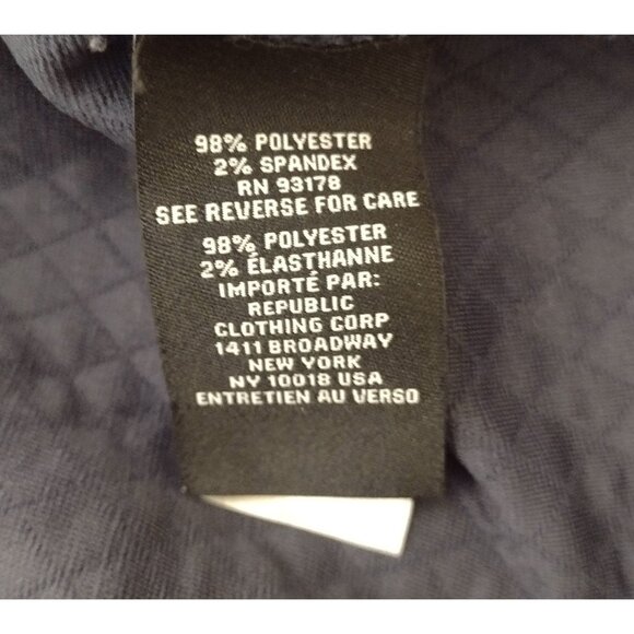 Magaschoni Mens Snap Quilted Shacket Jacket Size L Navy Casual Preppy - Picture 5 of 6